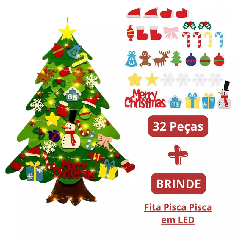 Árvore de Natal Educação Infantil Montessori com Velcro [+BRINDE]