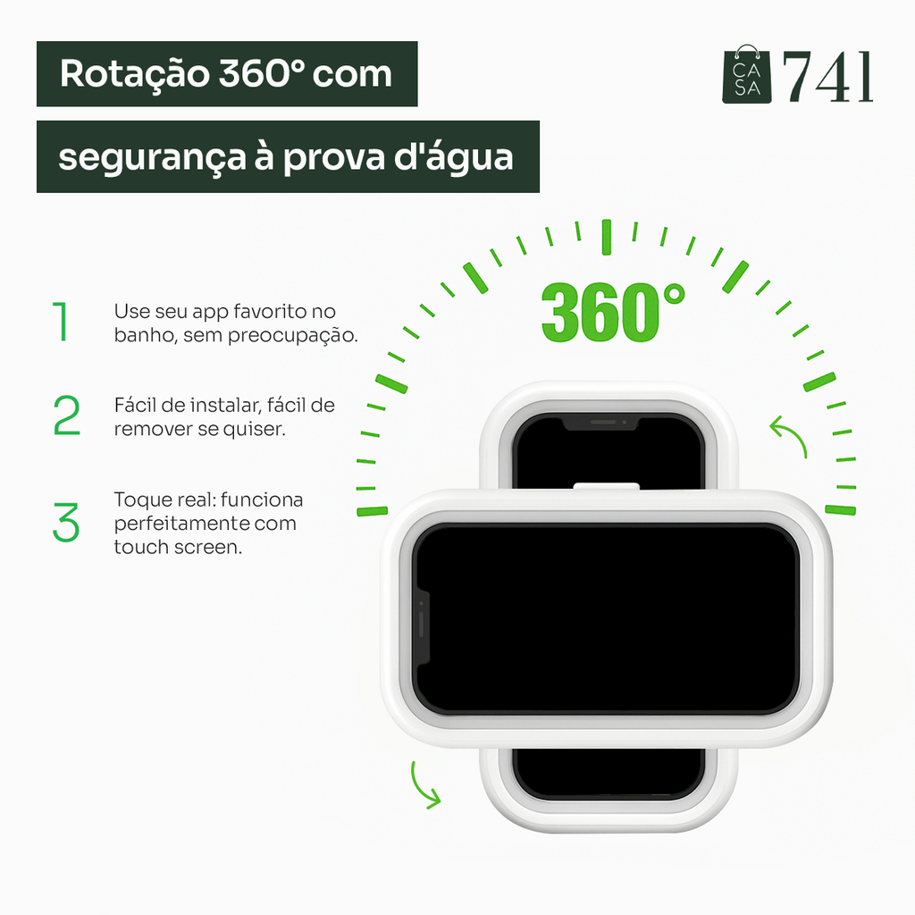 Suporte De Parede Para Celular à Prova D’Água