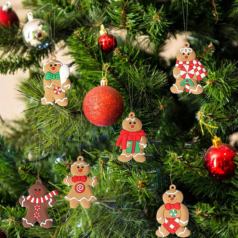 Kit 12 Biscoitos de Gengibre Decoração Árvore de Natal