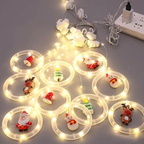 Corda de Luz LED Personagens Natalinos Enfeites e Decoração de Natal