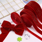 Fita de Veludo Embrulho Decoração Árvore de Natal