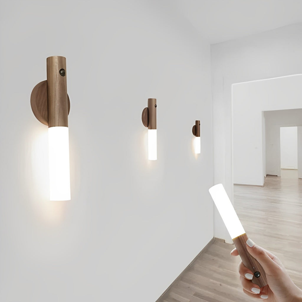 Luminária Luz LED de Parede com Sensor de Movimento Recarregável e Base Removível