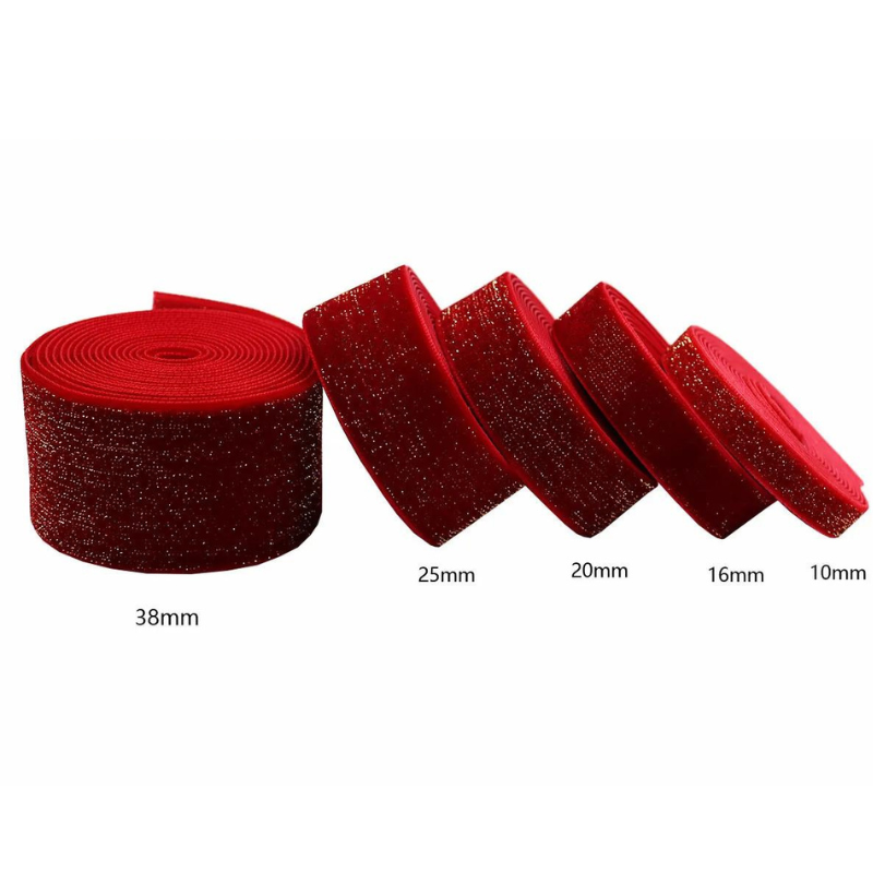 Fita de Veludo Embrulho Decoração Árvore de Natal