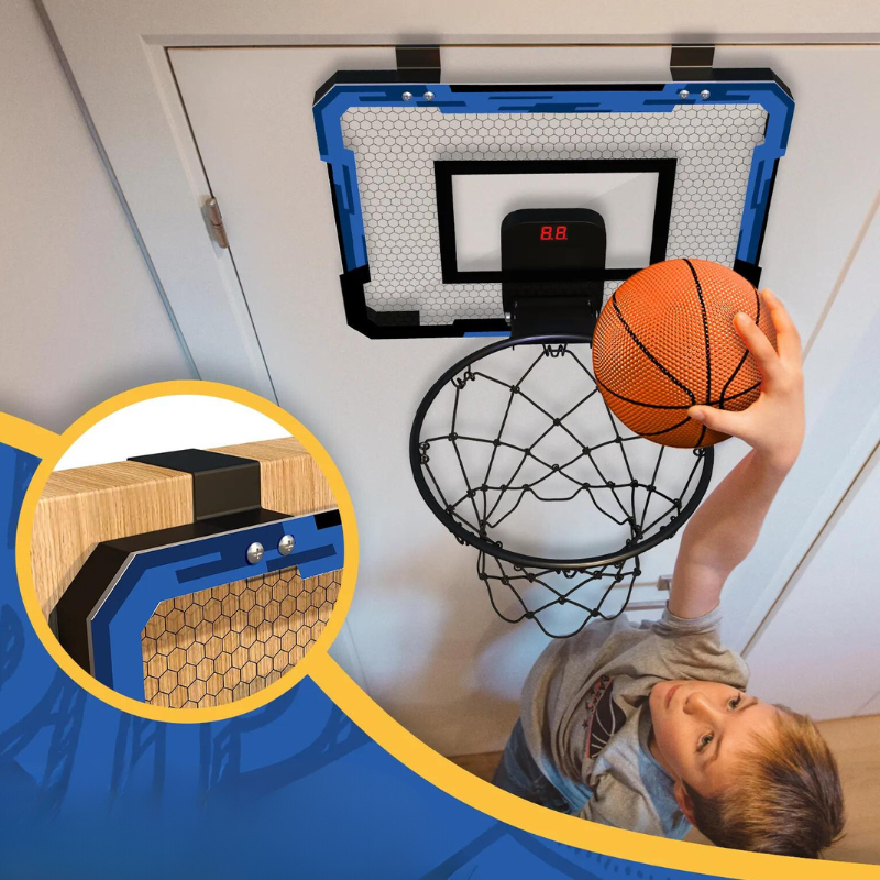 Cesta de Basquete Infantil Portátil com Contador em LED