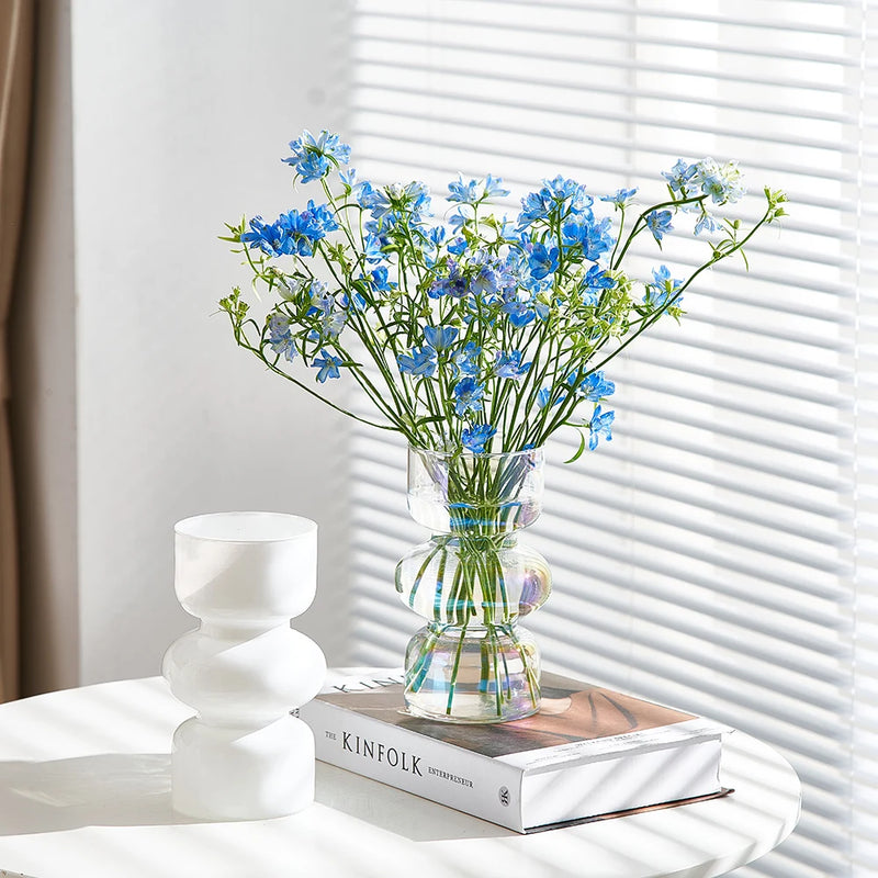Vaso de Vidro para Flores e Arranjos de Mesa Hidropônico - Vaso de Vidro Nórdico