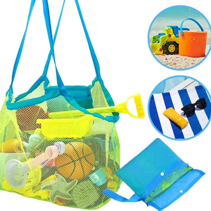 Bolsa Saco Porta Brinquedo de Praia Portátil Lavável