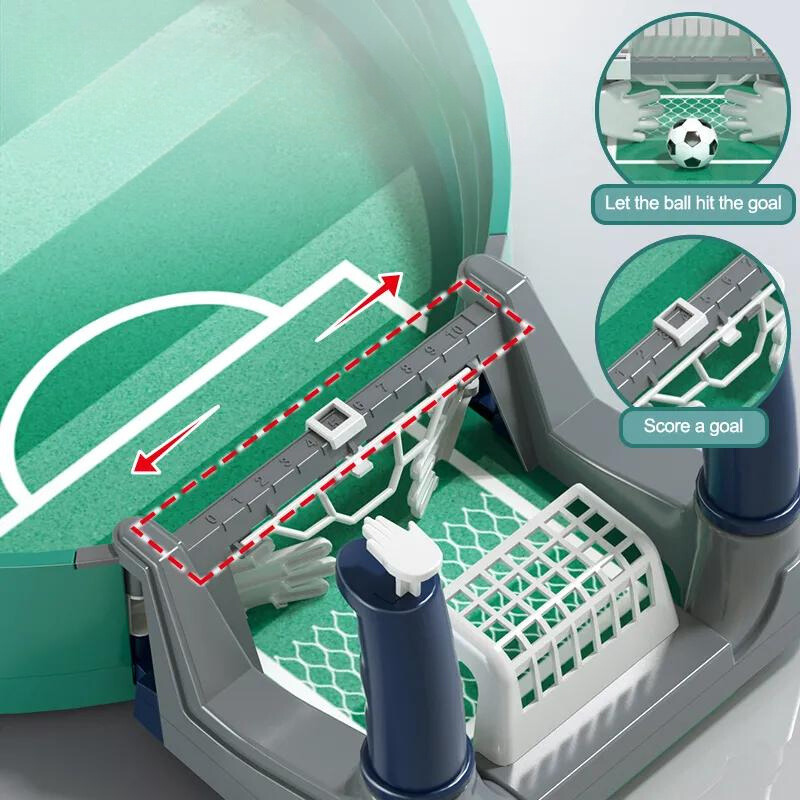 Futebol de Mesa Brinquedo para Criança Portátil 2 em 1