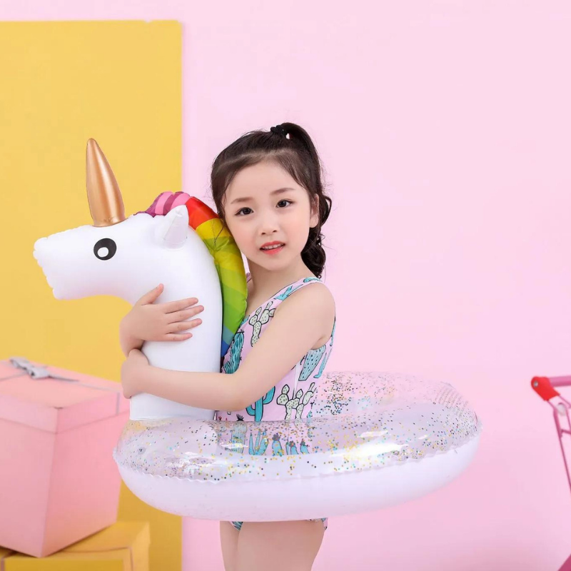 Boia Unicórnio Brinquedo para Piscina Infantil Flutuante