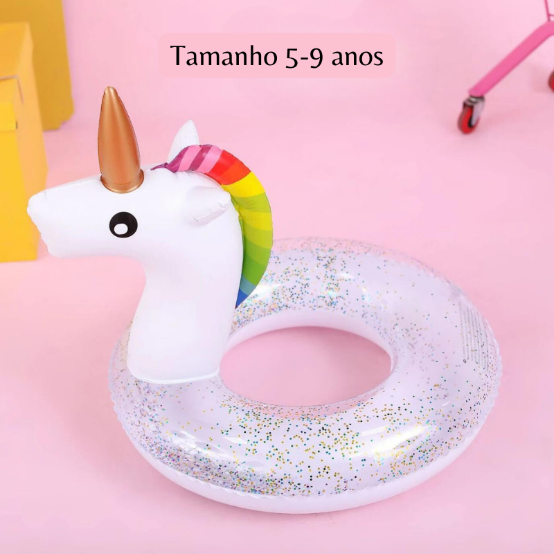 Boia Unicórnio Brinquedo para Piscina Infantil Flutuante