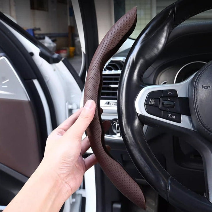 Capa de Volante de Carro Ajuste Universal em Couro Napa