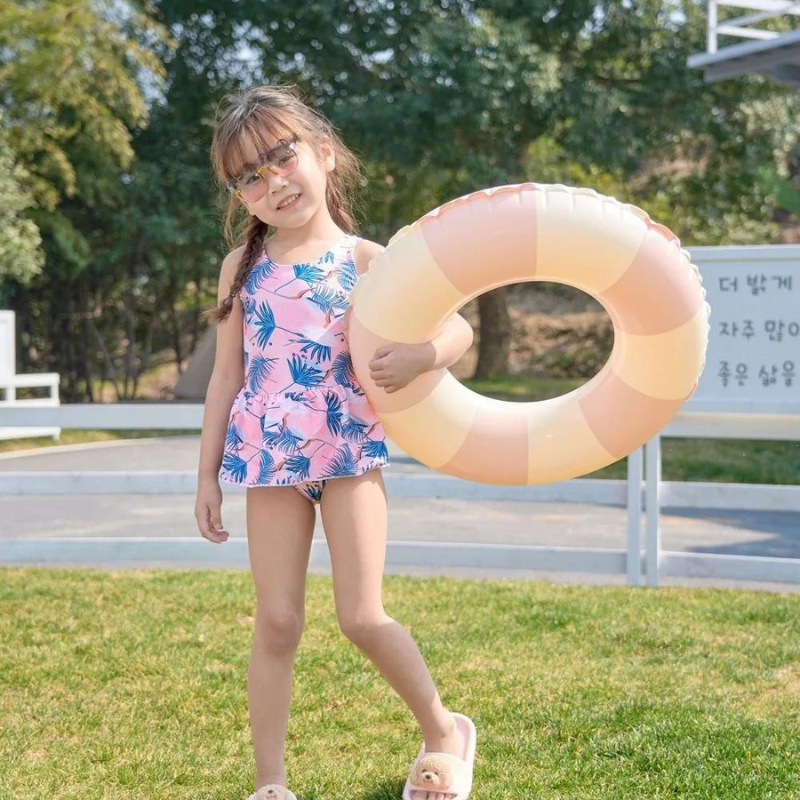 Boia Donut Colorida Brinquedo para Piscina Flutuante
