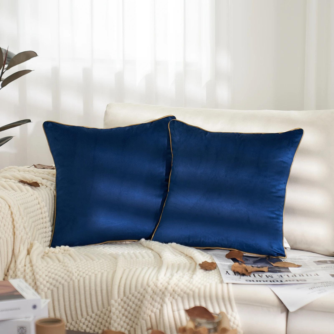 Capa de Almofada para Sofá Aveluda e Decorativa - Almofadas Monocromáticas