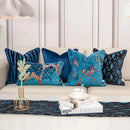 Capa de Almofada para Sofá Aveludada e Bordada - Almofada Moderna