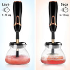 Limpador de Pincéis de Maquiagem e Secador Premium Giratório Elétrico e Automático