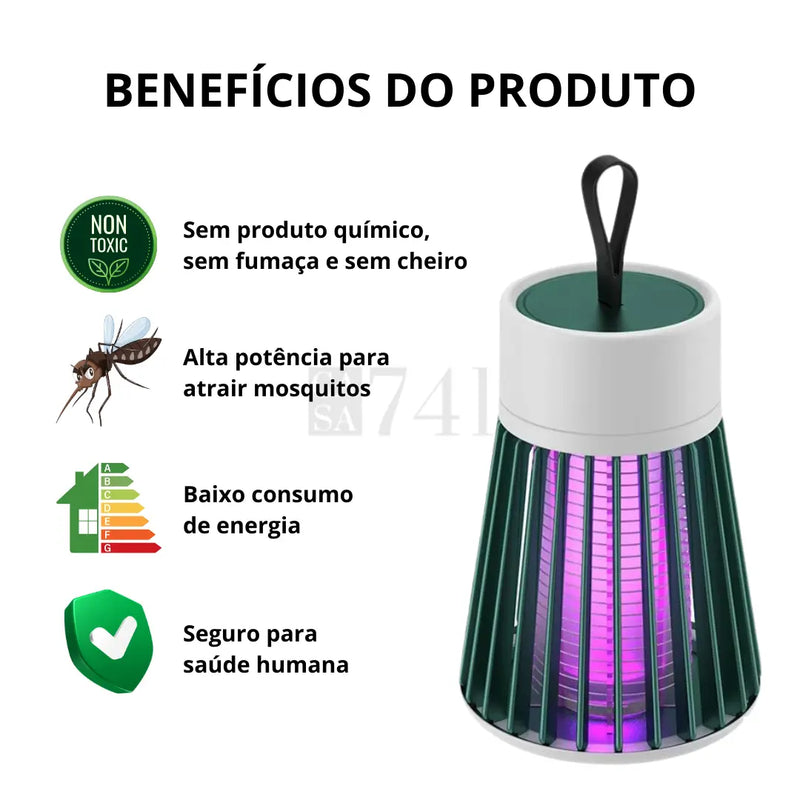 Luminária Mata Mosquito, Inseto e Pernilongo Tecnologia Luz Ultravioleta