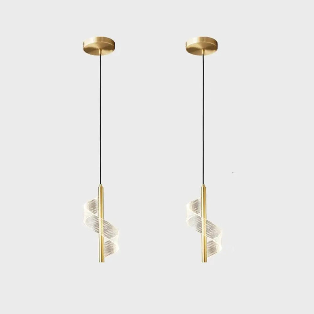 Luminária de Teto Luz Pendente Suspensa em Espiral Moderno