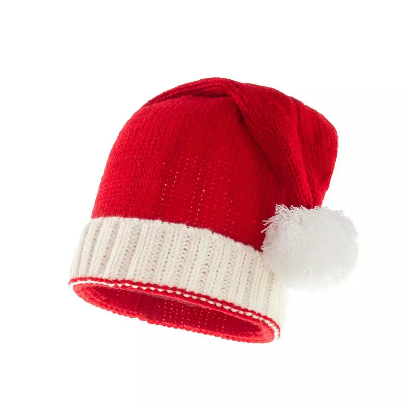 Gorro de Papai Noel Acessório de Natal em Tricot