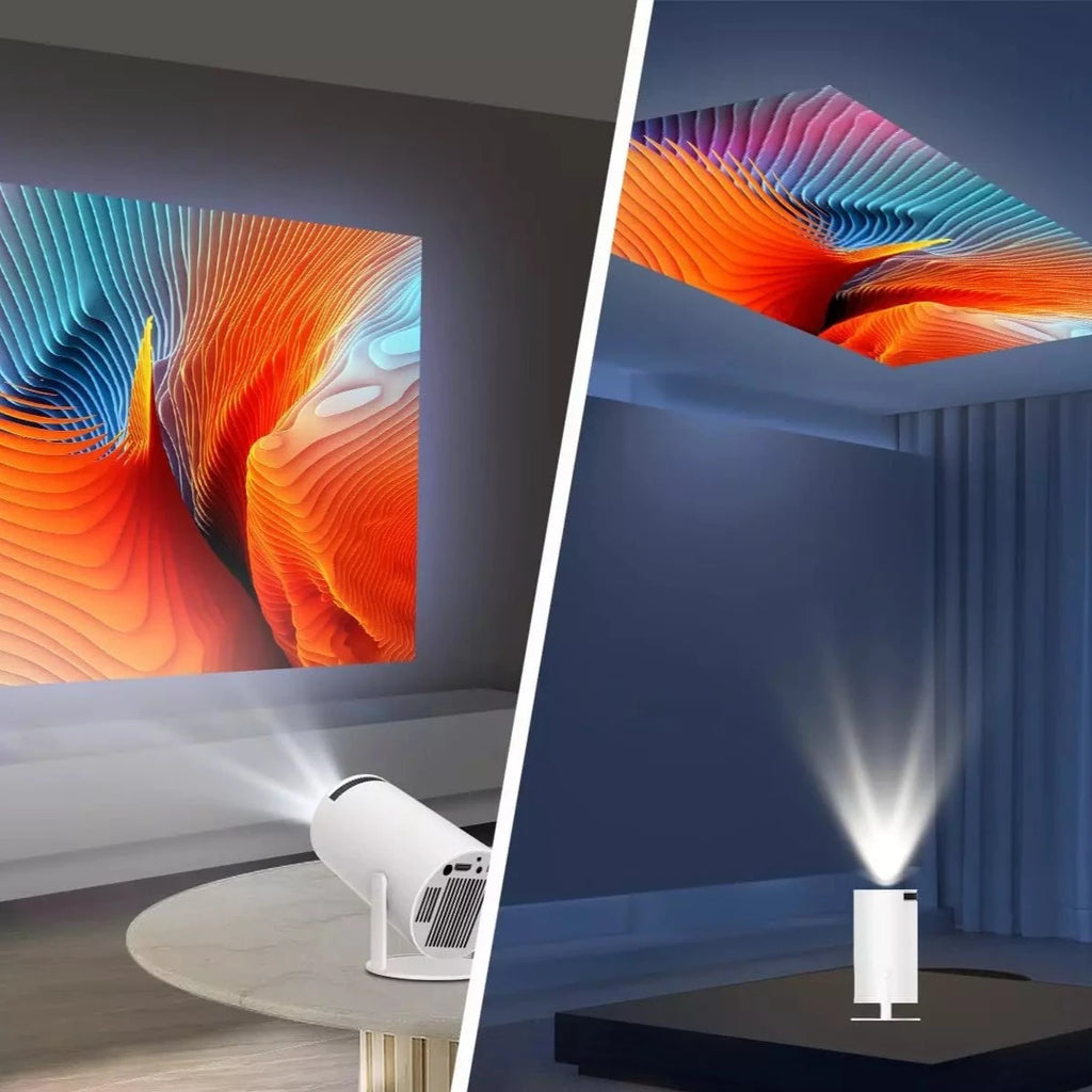 Mini Projetor Portatil 5G Wifi 6 BT 5.0 Android 11, Projetor 4K 1080P Full HD 180° Girável Magcubic