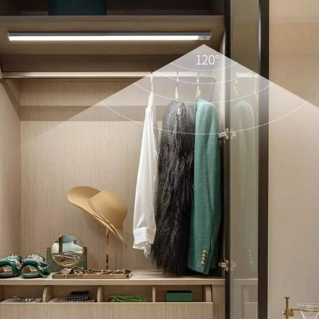 Luminária LED Fina com Sensor de Presença Recarregável e sem Fio