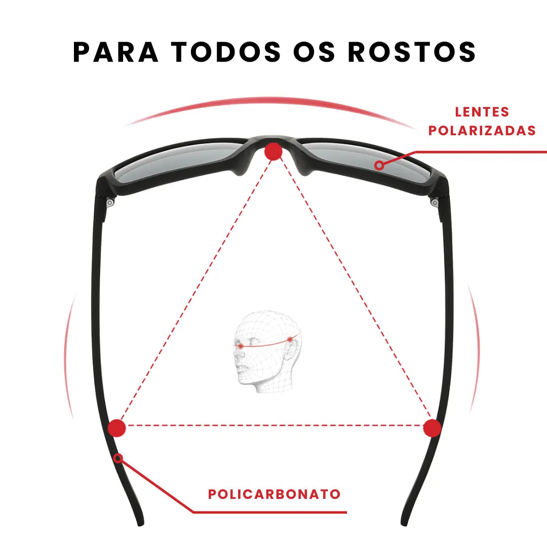 Óculos de Sol Quisviker Esportivo Polarizado UV400 - LEVE 3 PAGUE 2