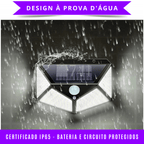 Arandela Refletor Solar LED com Sensor de Presença para Iluminação Externa - SolarEco