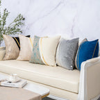 Capa de Almofada para Sofá e Cama Aveludada e Bordada - Almofadas Retalhos