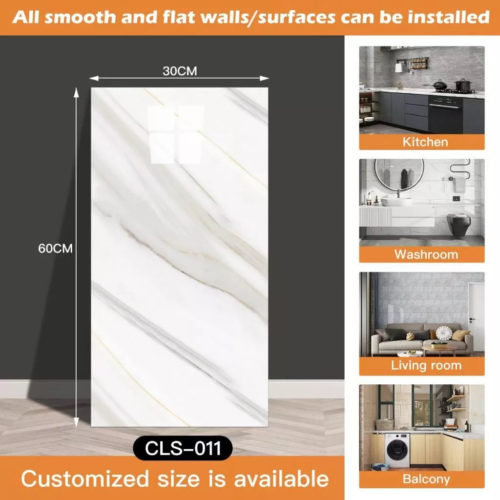 Kit Placa Adesiva 3D Mármore de Parede Relevo Lavável