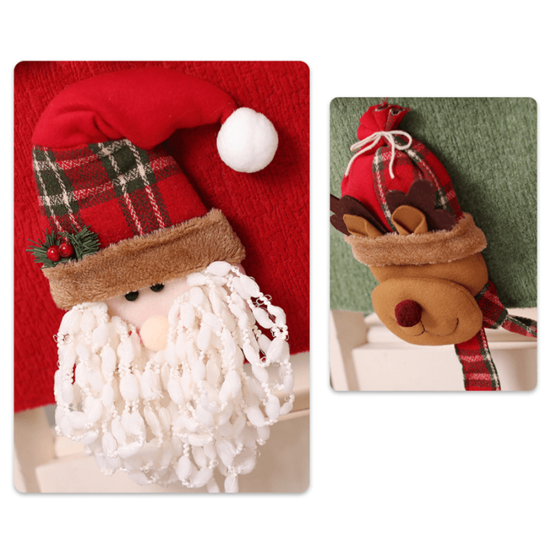 Capas para Cadeira Kit Decoração Mesa Posta de Natal