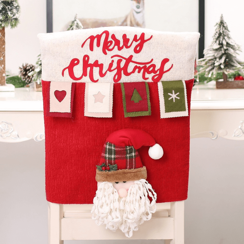 Capas para Cadeira Kit Decoração Mesa Posta de Natal