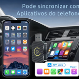Adaptador CarPlay e Android Auto Sem Fio - Frete Grátis
