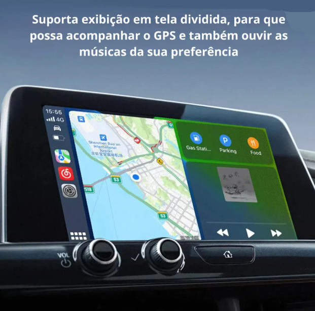 Adaptador CarPlay e Android Auto Sem Fio - Frete Grátis