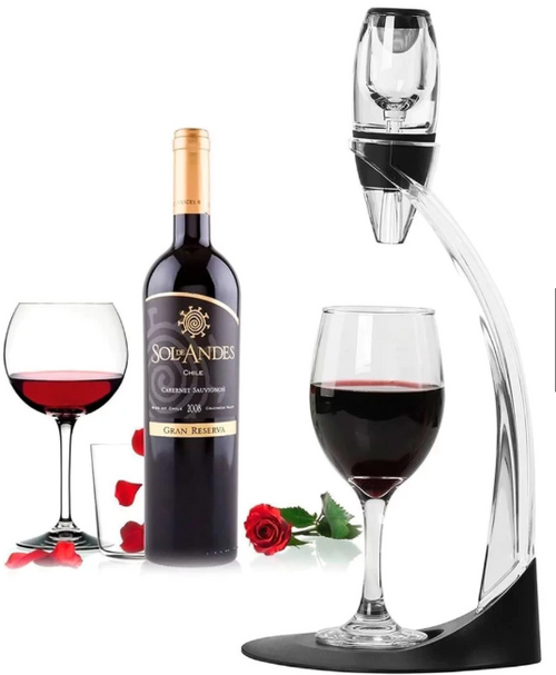 Aerador de Vinho Lorben LuxTower – Decanter com Suporte Elegante