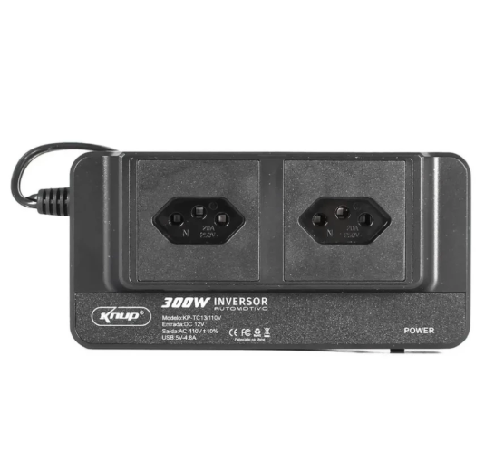 Inversor Automotivo Digital 12V para Tomadas 110V/220V