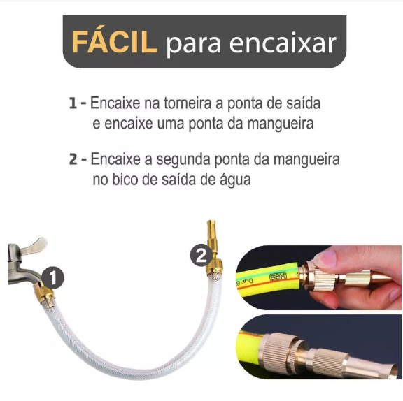 Kit de Irrigação em Cobre para Mangueiras - Frete Grátis