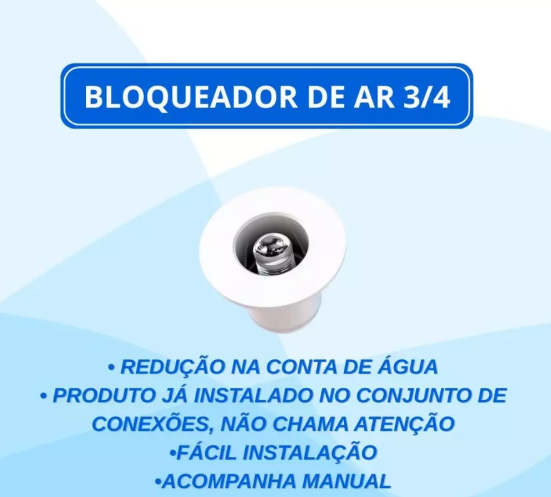 Bloqueador de Ar para Hidrômetro - Frete Grátis