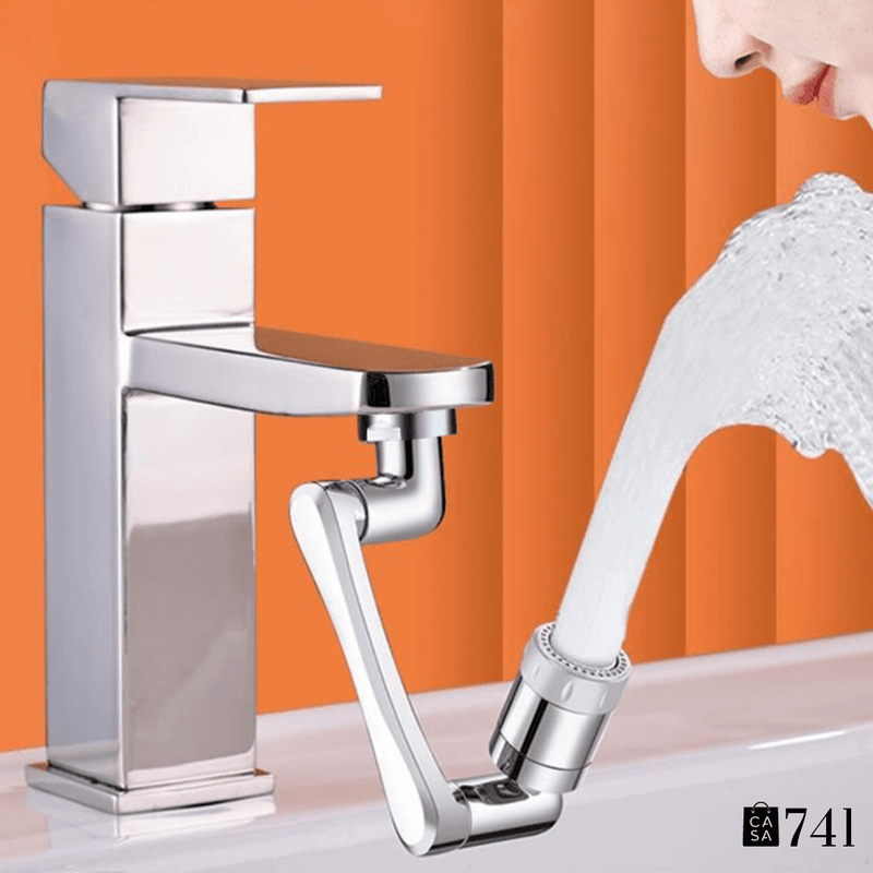 Extensor Articulado de Torneira Universal Aerador Giratório em Inox Pia de Banheiro - Rotação de 1080º