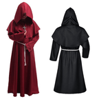 Roupa Medieval com Capuz Fantasia Halloween Monge, Mago e Sacerdote