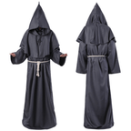 Roupa Medieval com Capuz Fantasia Halloween Monge, Mago e Sacerdote