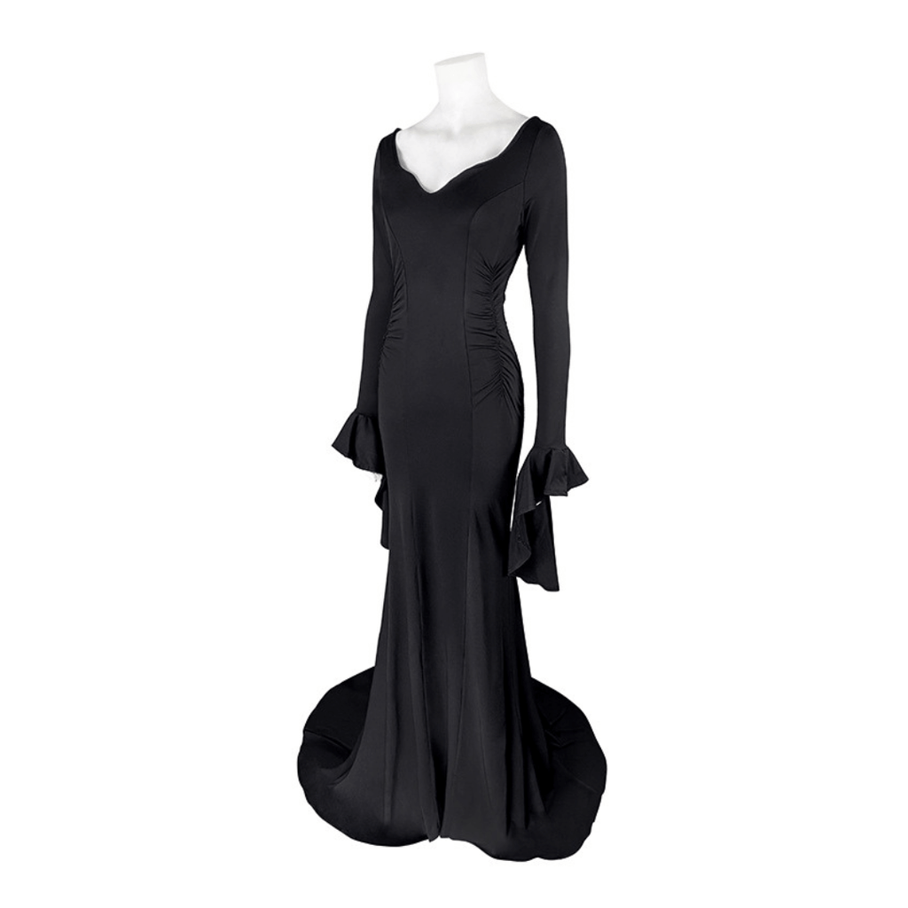 Morticia Addams Fantasia Halloween Família Wandinha
