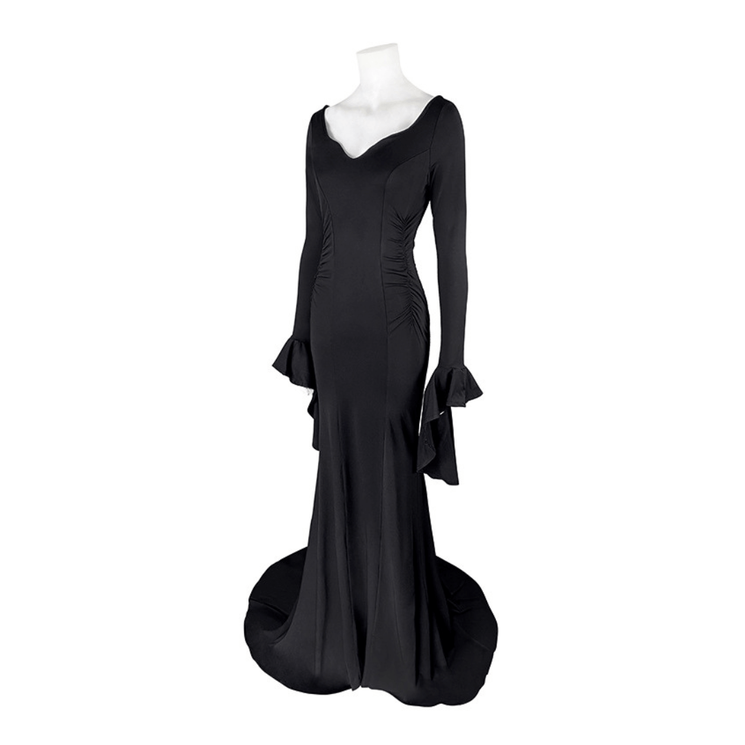 Morticia Addams Fantasia Halloween Família Wandinha