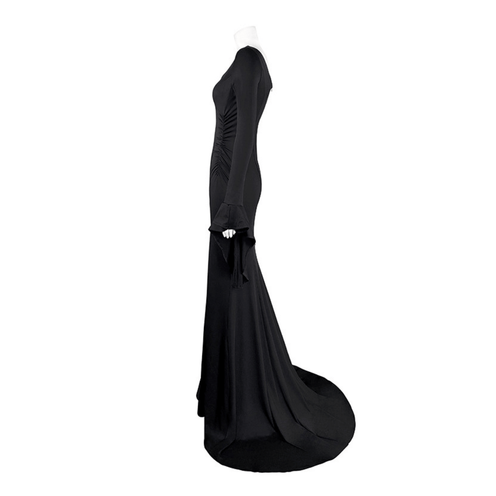 Morticia Addams Fantasia Halloween Família Wandinha