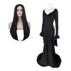 Morticia Addams Fantasia Halloween Família Wandinha