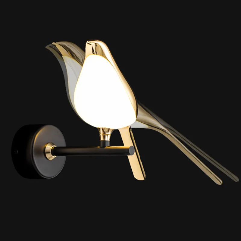 Luminária de Parede Arandela Estilo Pássaro Nórdica