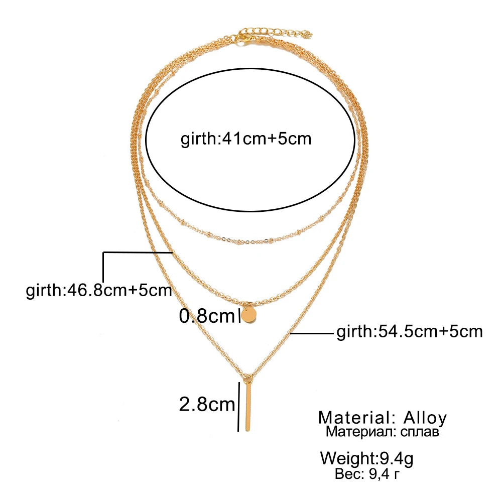 Colar Feminino Três Camadas