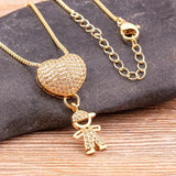 Colar de Filhos com 1/2/3 Pingentes com Zircônia Menino e Menina