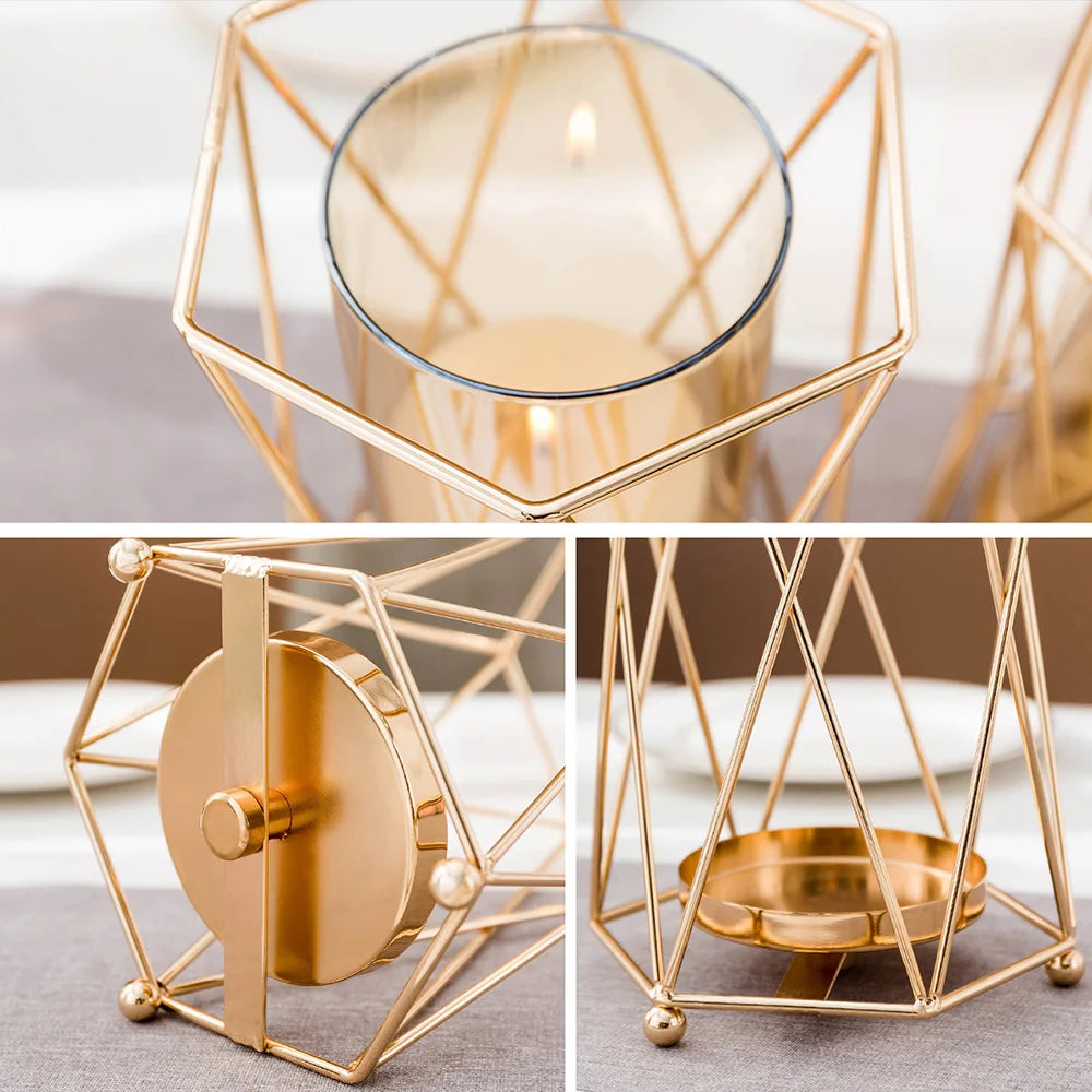 Vaso Decorativo de Flor Metalizado