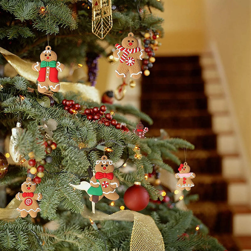 Kit 12 Biscoitos de Gengibre Decoração Árvore de Natal