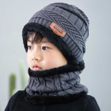 Kit Inverno Infantil Touca Gorro e Cachecol Aveludada em Lã Pelúcia