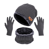 Kit Inverno Intenso Gorro e Cachecol Aveludada em Lã Pelúcia + Brinde [Par de Luvas]