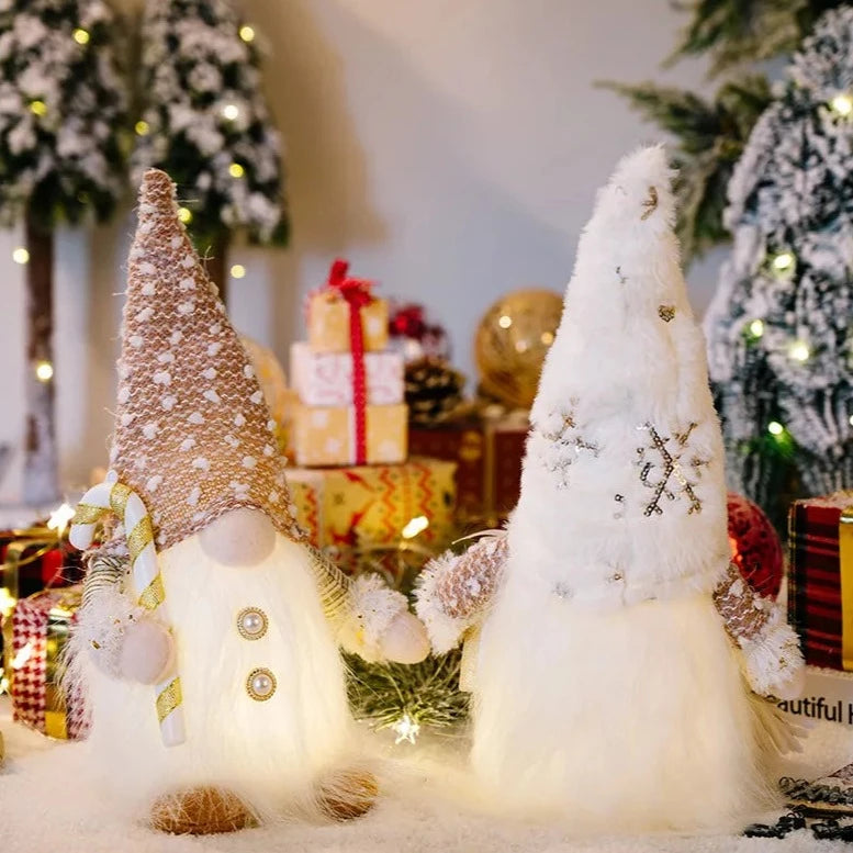 Enfeites Gnomos de Decoração Mesa de Natal